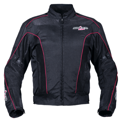 Geacă Moto din Textil SPEED UP ZONE · Negru / Roșu 