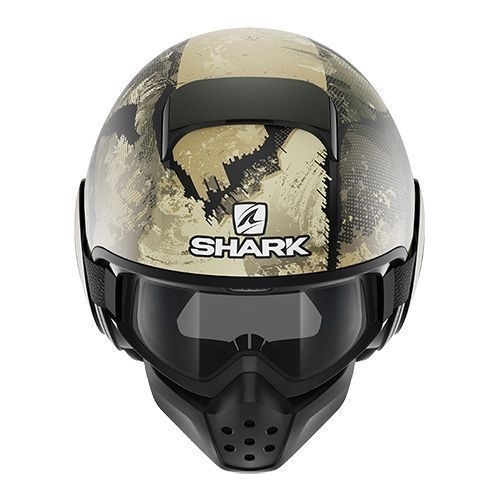 Cască Moto Open Face SHARK DRAK EVOK Camo · Negru / Verde Mat 