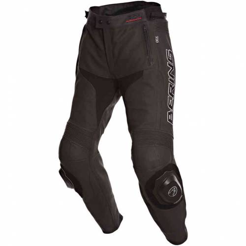 Pantaloni Moto din Piele & Textil BERING SLIDE-R · Negru 