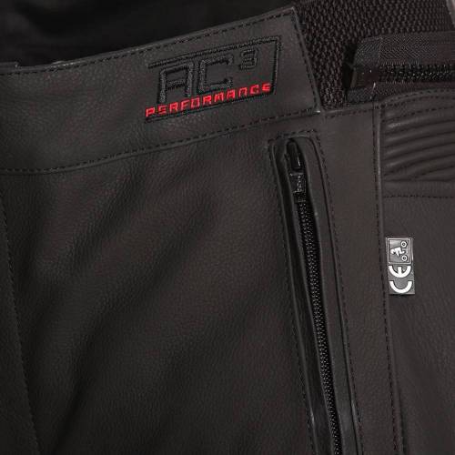 Pantaloni Moto din Piele & Textil BERING SLIDE-R · Negru 
