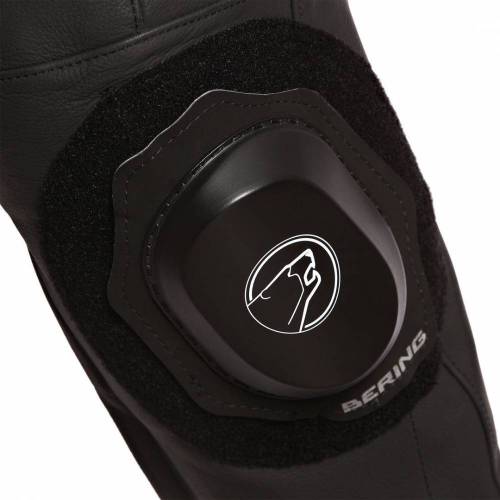 Pantaloni Moto din Piele & Textil BERING SLIDE-R · Negru 