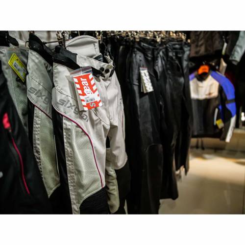 Pantaloni Moto Damă din Textil SIXGEAR LUNA · Negru / Alb 