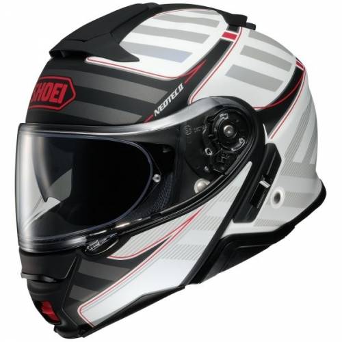 Cască Moto Flip-Up SHOEI NEOTEC-II SPLICER TC-6 · Negru / Alb / Roșu / Gri