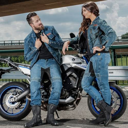 Blugi Moto cu Kevlar TRILOBITE PARADO Long · Albastru 