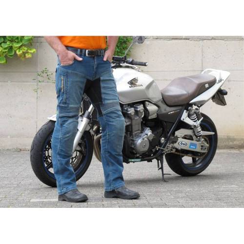 Blugi Moto cu Kevlar TRILOBITE PARADO Long · Albastru 