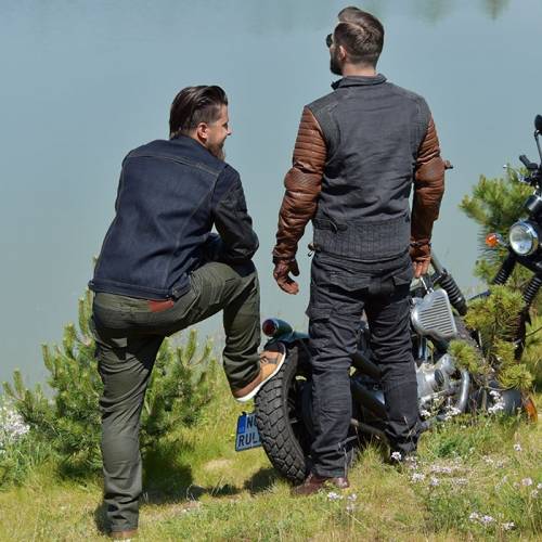 Blugi Moto cu Kevlar TRILOBITE ACID SCRAMBLER · Negru 