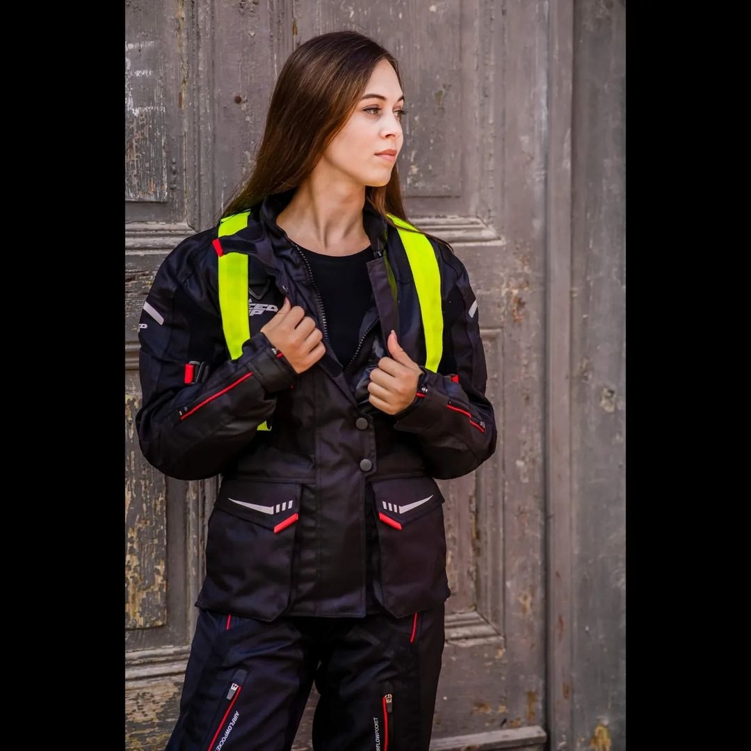 Geacă Moto Damă din Textil SPEED UP TREK LADY · Negru 