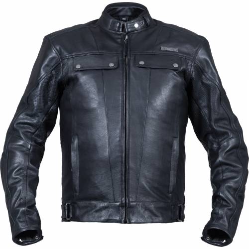 Geacă Moto din Piele BRITTEN MASTERTON · Negru