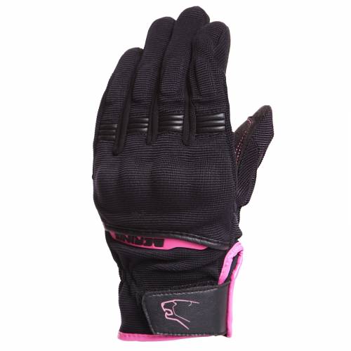Mănuși Moto Damă din Textil BERING LADY FLETCHER · Negru / Roz 