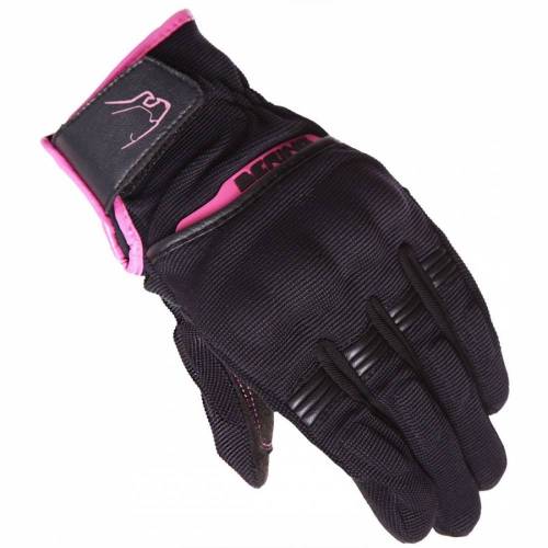 Mănuși Moto Damă din Textil BERING LADY FLETCHER · Negru / Roz 