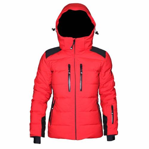 Geacă Outdoor / Schi Puf Damă STRINDBERG 5128 DEV, Dermizax · Roșu / Negru