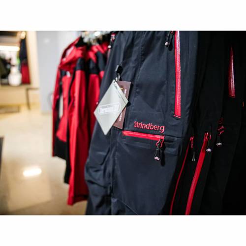 Pantaloni Outdoor / Schi STRINDBERG 2140/3D, Dermizax · Negru / Roșu 
