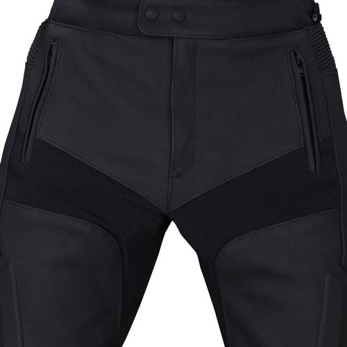 Pantaloni Moto din Piele & Textil BERING TYPE-R · Negru 
