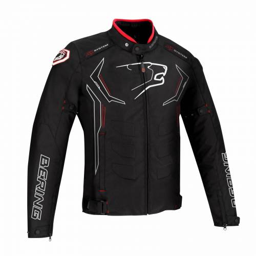 Geacă Moto din Textil BERING GUARDIAN · Negru / Alb / Roșu