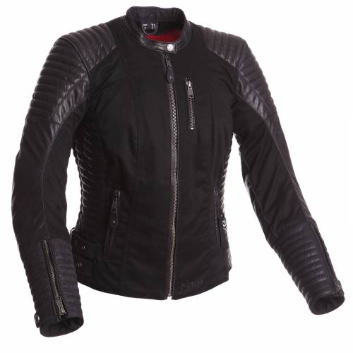 Geacă Moto Damă din Piele & Textil BERING LADY ROSITA · Negru