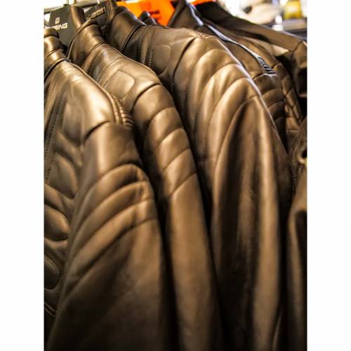Geacă Moto din Piele SPEED UP BRONSON · Negru 