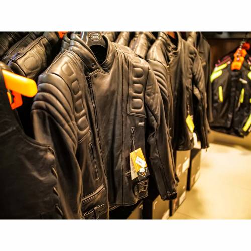 Geacă Moto din Piele SPEED UP BRONSON · Negru 