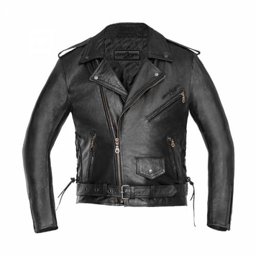 Geacă Moto din Piele SPEED UP BUFFALO · Negru 