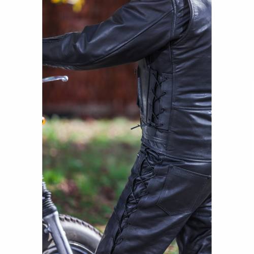 Geacă Moto din Piele SPEED UP BUFFALO · Negru 