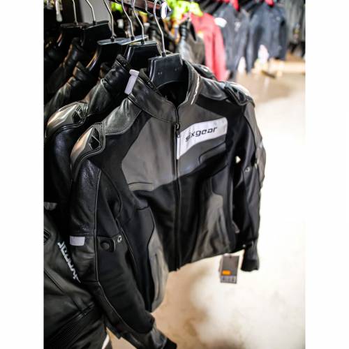 Geacă Moto Damă din Piele & Textil SIXGEAR ALISA · Negru 