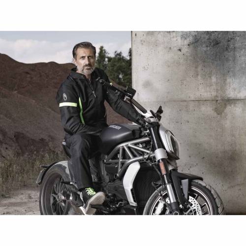 Geacă Moto de Vară din Textil RICHA AIRBENDER · Negru / Verde Fluo 
