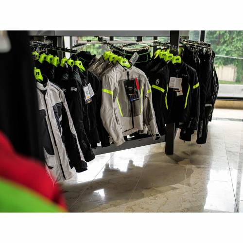 Geacă Moto de Vară din Textil RICHA AIRBENDER · Negru / Verde Fluo 