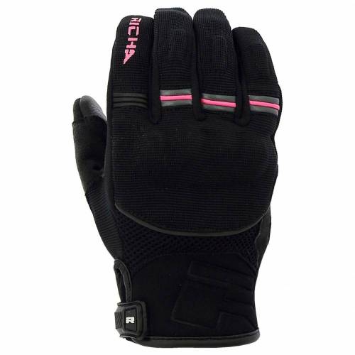 Mănuși Moto Damă de Vară din Textil RICHA SCOPE · Negru / Roz 