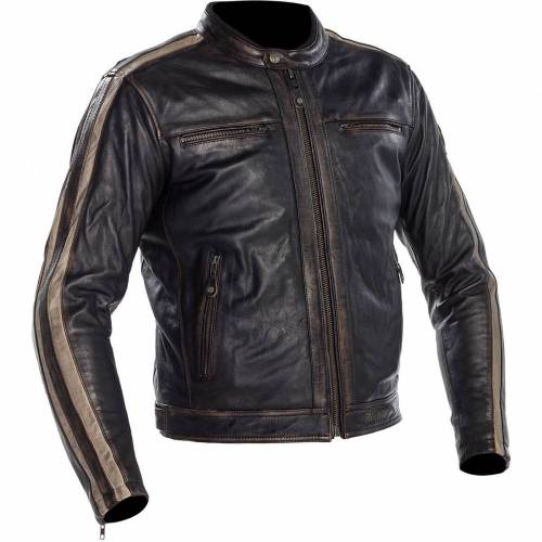 Geacă Moto din Piele RICHA GOODWOOD · Negru / Maro