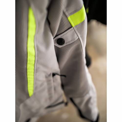 Geacă Moto de Vară din Textil RICHA AIRBENDER · Gri / Verde Fluo 
