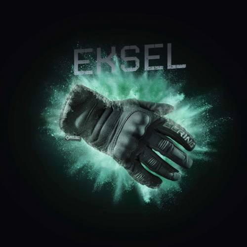 Mănuși Moto Damă din Piele & Textil GoreTex BERING LADY EKSEL · Negru 