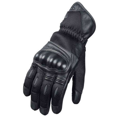 Mănuși Moto din Piele & Textil BERING TX09 · Negru 