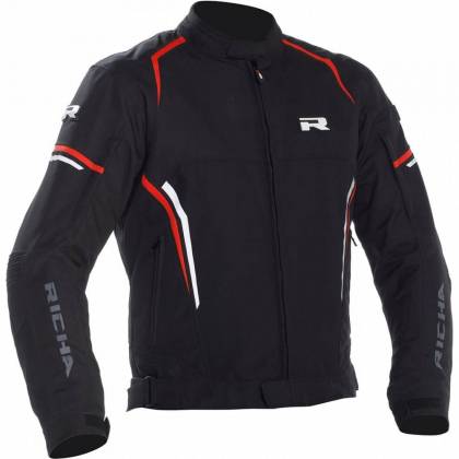 Geacă Moto din Textil RICHA GOTHAM 2 · Negru / Alb / Roșu