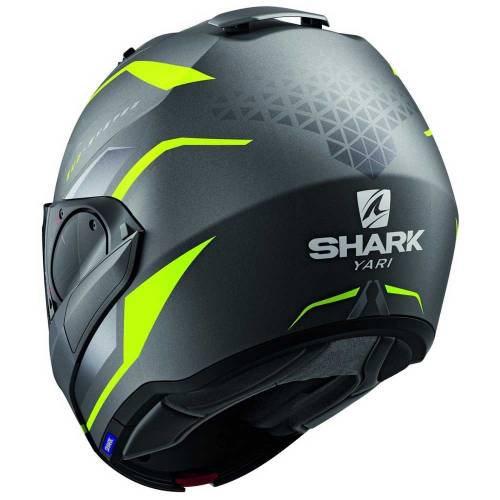 Cască Moto Modulară SHARK EVO ES YARI · Gri / Verde Fluo Mat 
