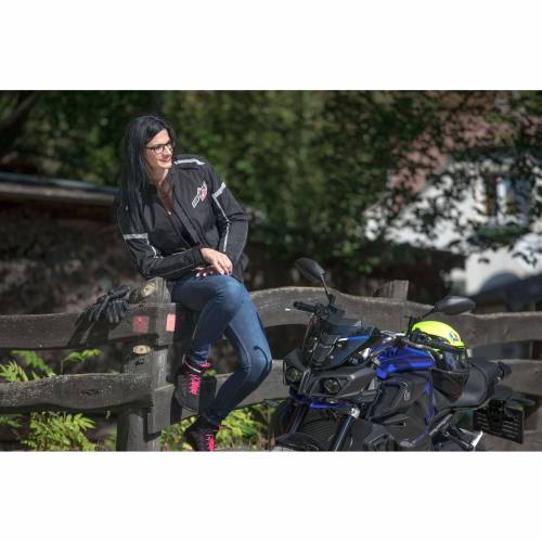 Geacă Moto Damă din Textil SPEED UP LARA · Negru 