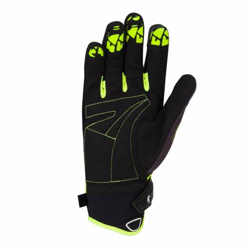 Mănuși Moto din Textil BERING GRISSOM · Negru / Verde-Fluo 