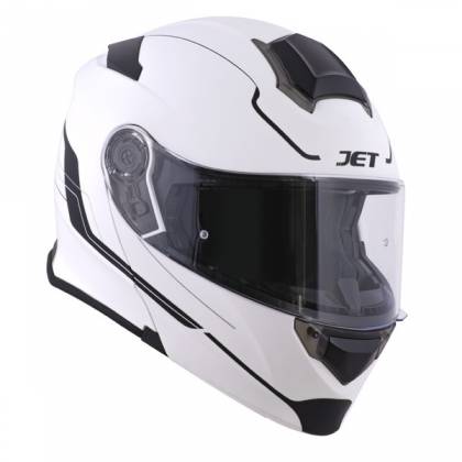 Cască Moto Flip-Up JET RUMBLE · Alb